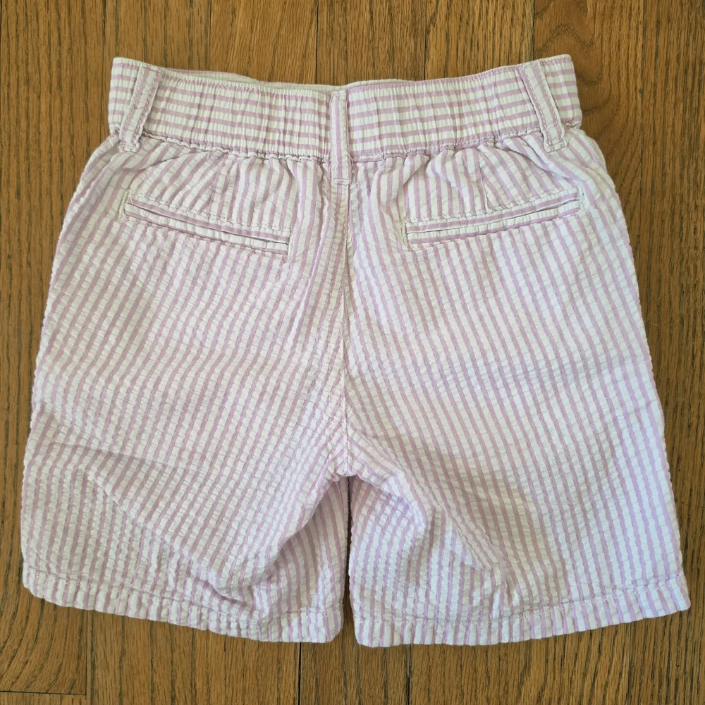 Gymboree Boys Striped Seersucker Shorts - Pink & Aqua Size 3T